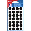 Image de Pastilles adhésives de couleur Agipa - Ø 15 mm - pochette de 168 - coloris noir