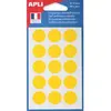 Image de Pastilles adhésives de couleur Agipa - Ø 19 mm - coloris jaune - pochette de 90