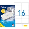 Image de AGIPA 118985 Etiquettes blanches multi-usage 99,1 x 33,9 mm - Boîte de 1600