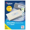 Image de Étiquettes adhésives blanches multi-usages, 99,1 x 38,1 mm - 1400 étiquettes par boîte, 14 étiquettes par feuille (boîte 1400 unités)