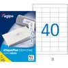 Image de Étiquettes adhésives blanches multi-usages, 48,5 x 25,4 mm - 4000 étiquettes par boîte, 40 étiquettes par feuille (boîte 4000 unités)