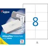 Image de AGIPA 119003 Etiquettes blanches multi-usage 105 x 70 mm - Boîte de 800
