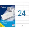 Image de AGIPA 119006 Etiquettes blanches multi-usage 70 x 35 mm - Boîte de 2400