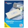 Image de Étiquettes adhésives blanches multi-usages, 105 X 42 mm - 1400 étiquettes par boîte, 14 étiquettes par feuille (paquet 1400 unités)
