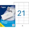 Image de AGIPA 119009 Etiquettes blanches multi-usage 70 x 42 mm - Boîte de 2100