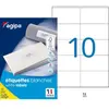Image de Étiquettes adhésives blanches multi-usages Agipa - 105 x 57 mm - 10 Étiquettes par feuille - paquet 1000 unités