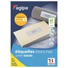 Image de Étiquettes adhésives blanches multi-usages, 70 X 37 mm - 2400 étiquettes par boîte, 24 étiquettes par feuille (paquet 2400 unités)