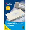 Image de Etiquettes blanches coins arrondis multi-usage AGIPA 119611 99,1 x 38,1 mm - Pochette de 350