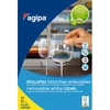 Image de AGIPA 119646 Etiquettes blanches enlevables coins arrondis multi-usage 35,6 x 16,9 mm - Pochette de 2000