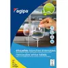 Image de Etiquettes blanches enlevables coins arrondis multi-usage AGIPA 119646 35,6 x 16,9 mm - Pochette de 2000