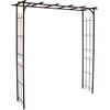 Image de Arche de jardin - modèle Pergola - tube avec pieds carré 20cm - 187x40x198cm - noir charbon
