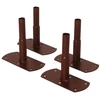Image de Pack 4 pieds tube ROND20 à visser fer vieilli - 13x6x12 cm - Acier époxy