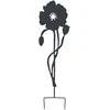 Image de Déco en métal à planter Coquelicot - 22x70 cm - anthracite