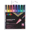 Image de Pochette de 8 marqueurs peinture Uni Posca - Pointe fine de 0,9 à 1,8 mm (PC3M) -ouleurs assorties