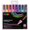 Image de Marqueurs peinture Posca Uniball - pointe conique moyenne - coloris assortis - set de 8