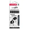 Image de Pochette de 5 feutres techniques Uni-Ball UNI PIN - 5 Pointes calibrées noires - Thématique manga Shonen