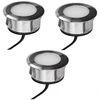 Image de Lot 3 spots extérieur encastrables 3.8W, 3000K, 3x25lm, Ø69, Inox - PATIO