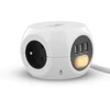 Image de TNB Multiprise design 2 en 1 avec interrupteur - 3 prises terre, 3 ports USB - Blanc