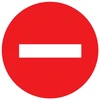 Image de Disque plastique "Sens interdit"