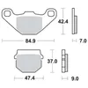 Image de Bremsbelagsatz, ohne Straßenzulassung TRW MOTO MCB519SI