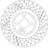 Image de Disque de frein TRW DF6930S avant, perforé, rainuré, à haute teneur en carbone, 1 pièce