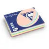 Image de Papier couleur Trophée - coloris assortis pastel rose - canari - vert - bleu - saumon - 80g - A4 - ramette 5 x 100 feuilles