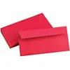 Image de Enveloppe Pollen de Clairefontaine - format DL 110 x 220 mm - rouge groseille - 5585 - paquet de 20