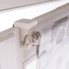 Image de Lot de 2 supports sans perçage barre de vitrage fenêtre standard, 10mm blanc