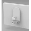 Image de Lot de 2 supports sans perçage barre de vitrage Petite fenetre, 10 mm blanc mat