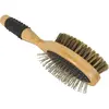 Image de Brosse pour chien double Zolux Bambou Beige 6x7x24 cm 470862
