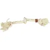 Image de Jouet pour chien en corde noeuds Zolux Leather Touch Blanc 44 cm 480740