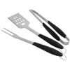 Image de Set de 3 ustensiles en inox (pince, spatule et fourchette) - 44 cm