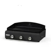 Image de Plancha gaz Exclusive Amalia 360 - 3 brûleurs double paroi - pieds reglables - Noir