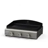 Image de Plancha gaz Exclusive Amalia 360 inox - 3 brûleurs double paroi - pieds reglables