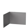 Image de Crédence angle cuisine en inox satiné - L.80 x P.1,5 x H.40,6 cm