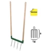 Image de Biogrif NaturOvert 4 dents interchangeables - manche bois certifié PEFC 100%