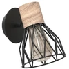 Image de Applique, Nature Métal Noir / Bois Seynave Clayton 1 Lumière(S)