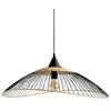 Image de Suspension en rotin de couleur noir/naturel D.65 cm