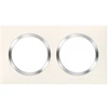 Image de Plaque double Dooxie, LEGRAND, blanc chromé