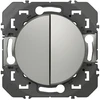 Image de Double interrupteur va-et-vient à assembler, LEGRAND Dooxie, aluminium