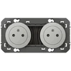Image de Double prise avec terre Dooxie, LEGRAND, aluminium