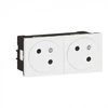 Image de Double prise avec terre Mosaic, LEGRAND, blanc
