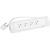 Image de Multiprise Filaire Compact, 4 Prises Blanc