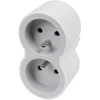 Image de Biplite Murale Compact, 2 Prises Blanc