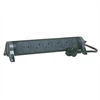 Image de Multiprise Filaire Et Interrupteur Avec Prise Rotative, 5 Prises Noir