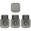 Image de Lot de 1 interrupteur VV et 3 prises avec terre complet, LEGRAND Plexo, gris