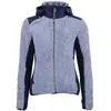 Image de Polaire à capuche zippé bi-matière femme Peak Mountain Bleu M MAG9564366