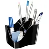 Image de Pot à crayons Cep Isis 4 compartiments - coloris noir