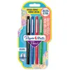 Image de Stylo feutre Papermate Nylon Flair - pochette de 4 - coloris standard : bleu, noir, rouge, vert