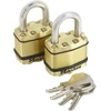 Image de Lot de 2 cadenas à clé en acier laminé, MASTER LOCK, l.45 mm